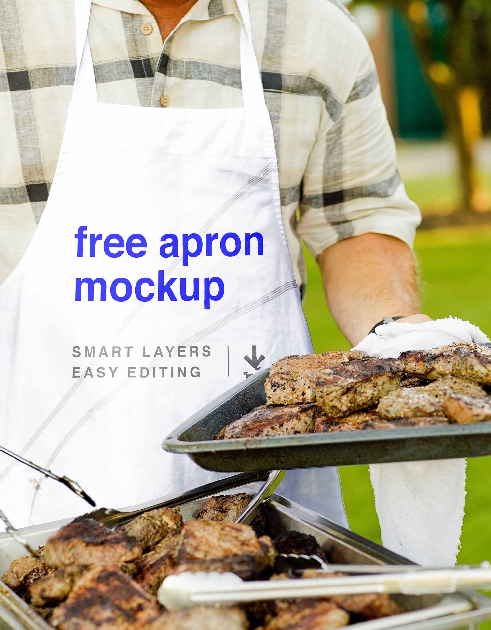 The apron’s primary uses are to protect the body part from chest to knee, but it is also used as a. Free Photo Realistic Apron Mockup Psd