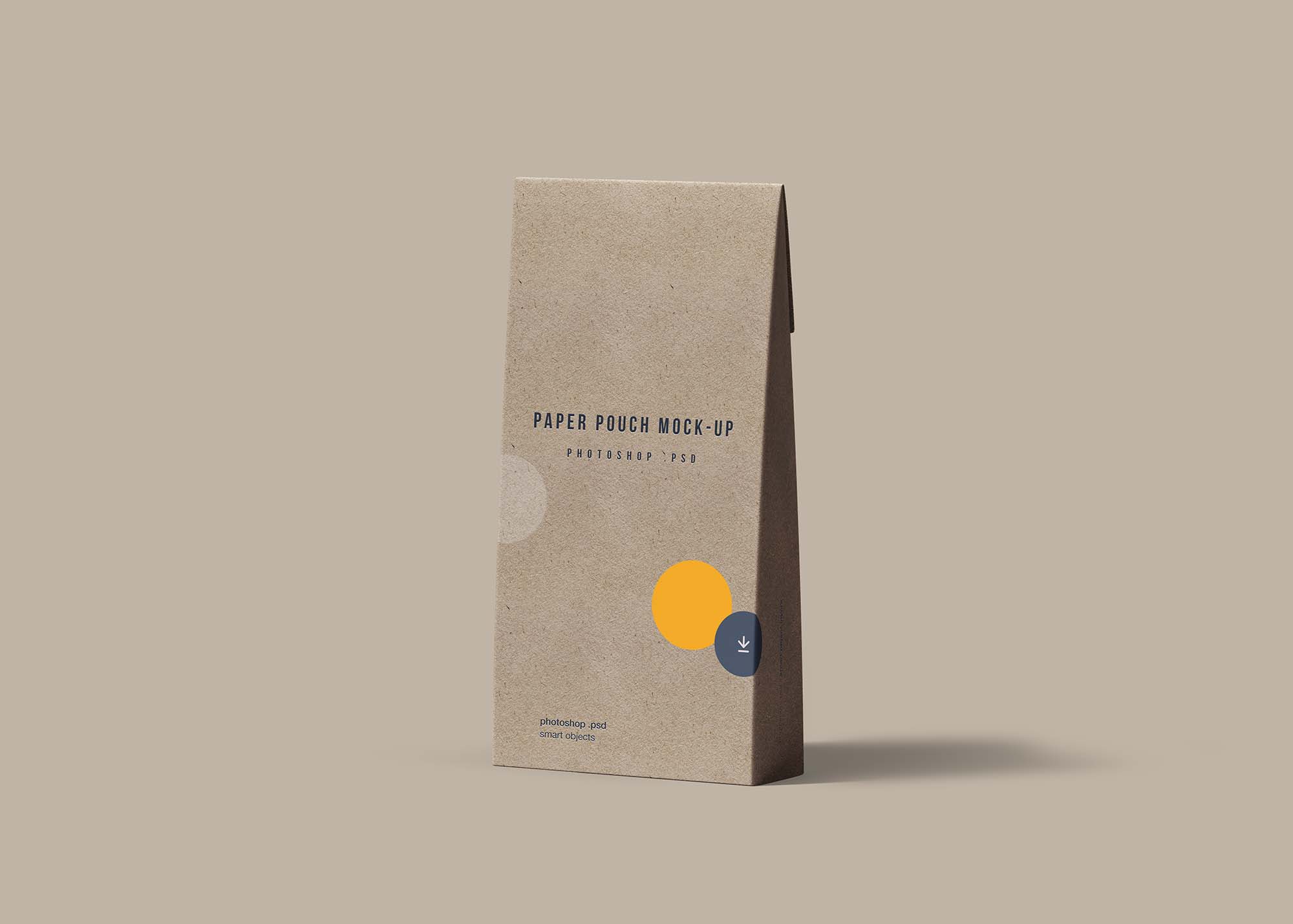 Free Paper Pouch Mockup (PSD)