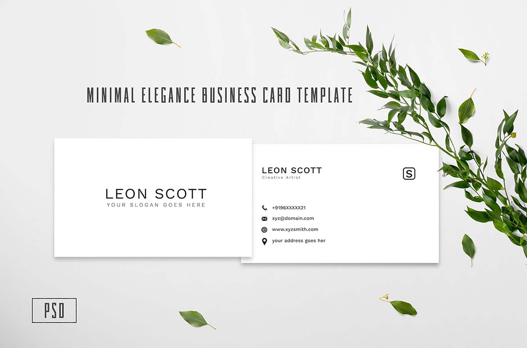 Easily create your own business cards in seconds, using high quality professional designs, then download them for free as pdf or jpg. Free Minimal Elegant Business Card Template Psd