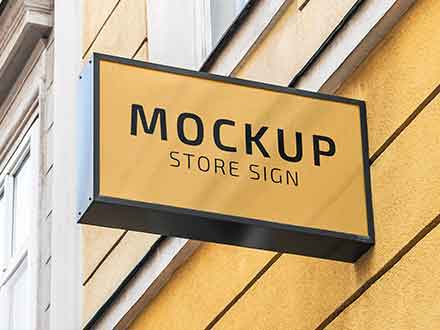 Here's the best free signage mockups such as wall sign mockup, store signage mockup, signboard mockup, wall signage mockup, outdoor sign mockup, . Free Realistic Store Sign Mockup Psd