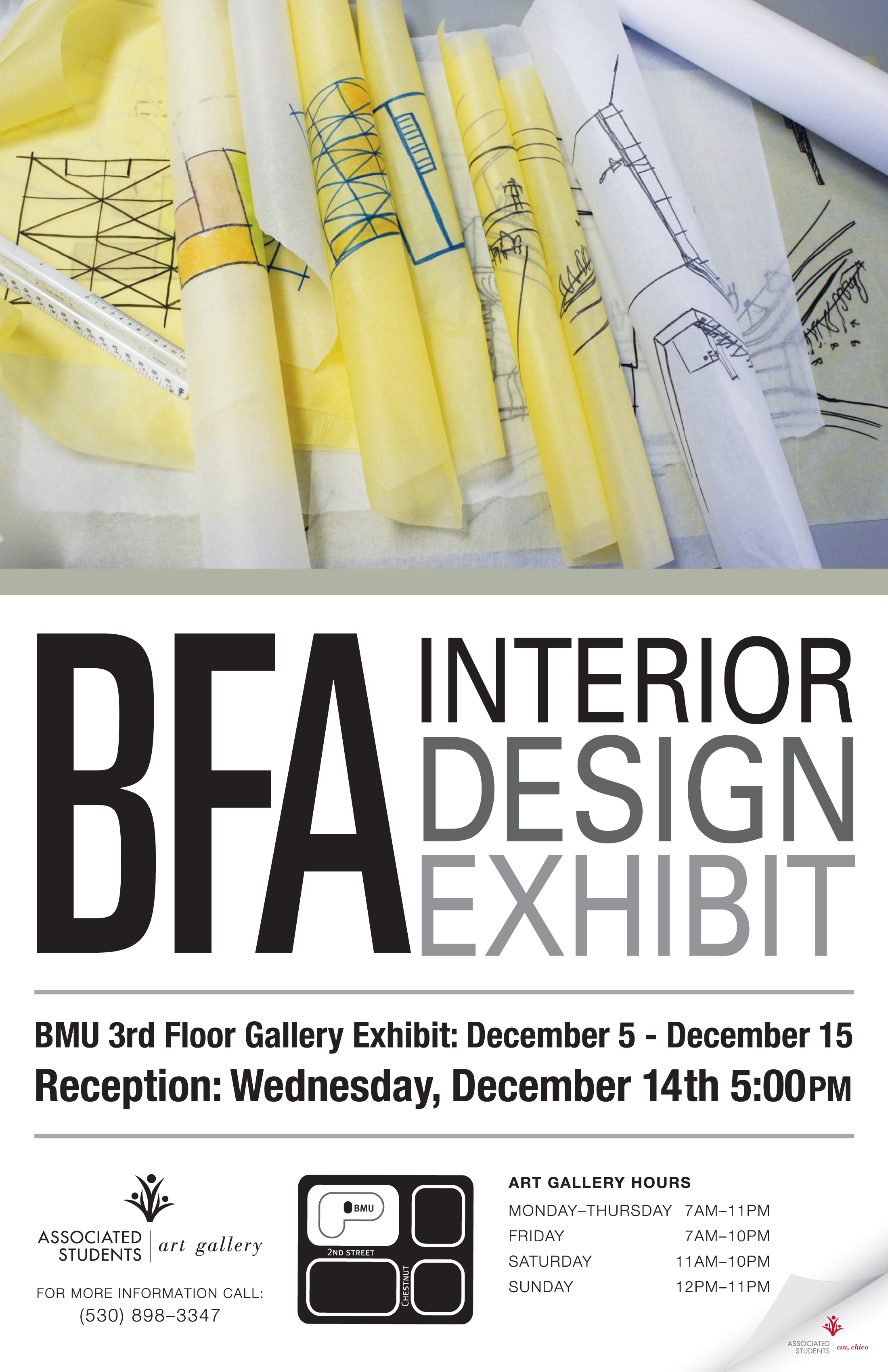BFA Interior Design for CSU, Chico Exhibit Promotional Poster