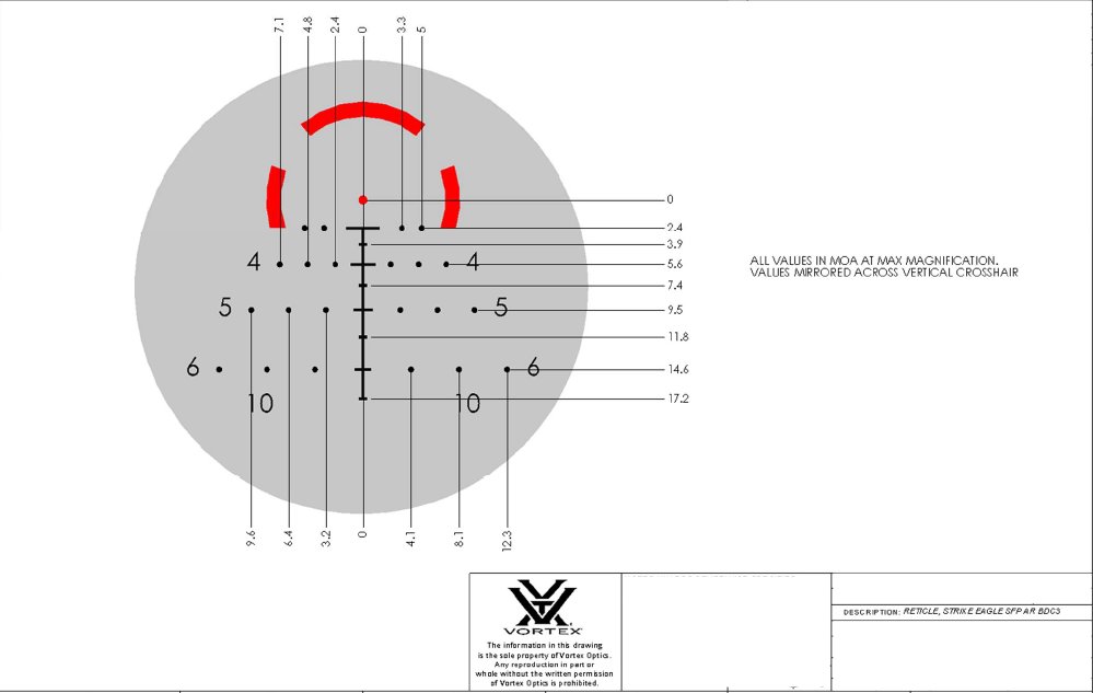 Vortex Optics AR-BDC3 Reticle - Uncle Zo