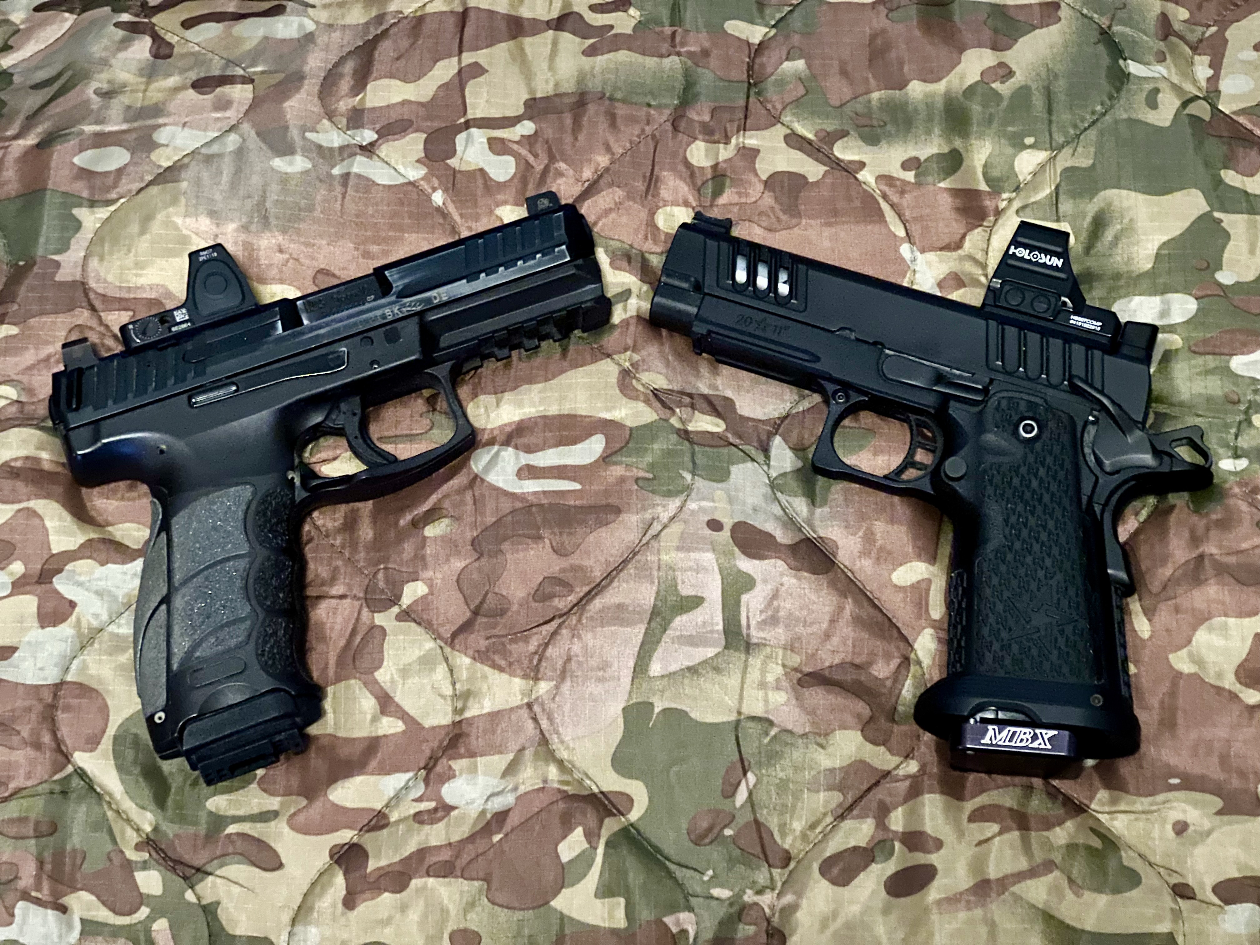 Heckler & Koch VP9 and Staccato C2 2011 pistols with red dot sights – #5 and #1 best concealed carry pistols 2025