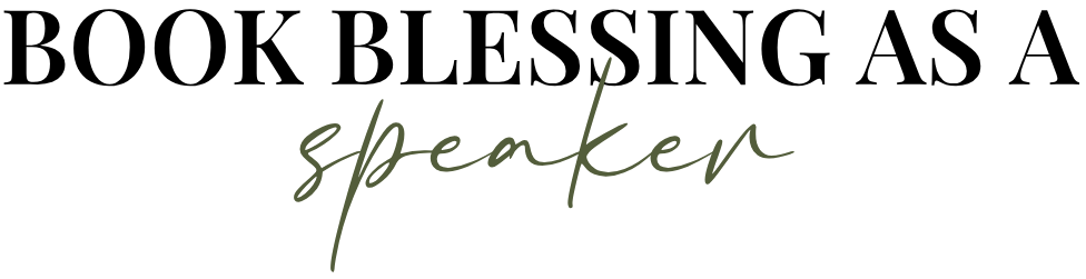 Book Blessing as a Speaker