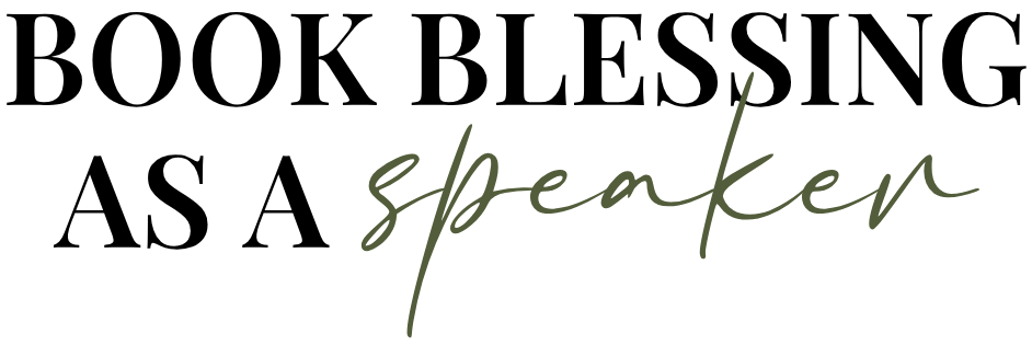 Book Blessing as a Speaker
