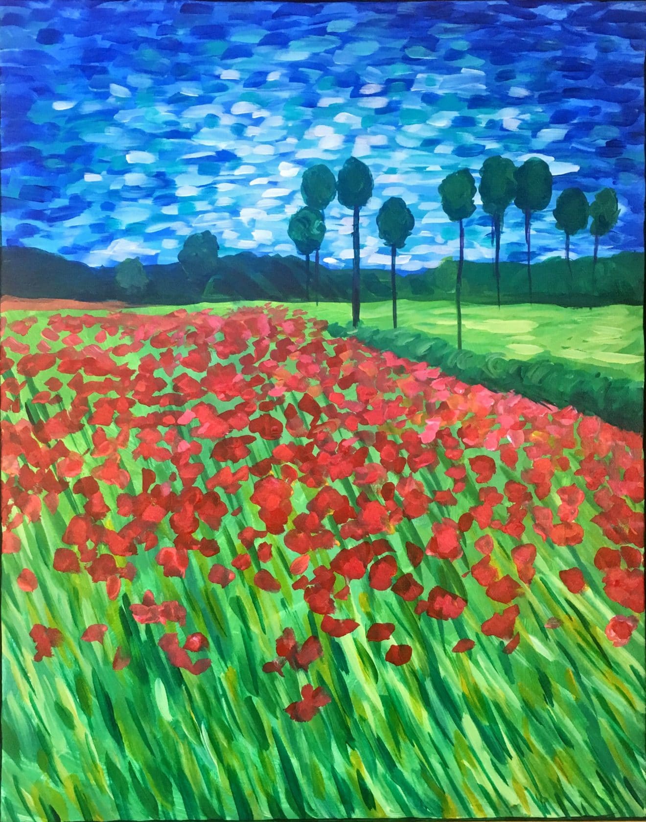 Van Gogh's Poppy Field - Uncorked Canvas