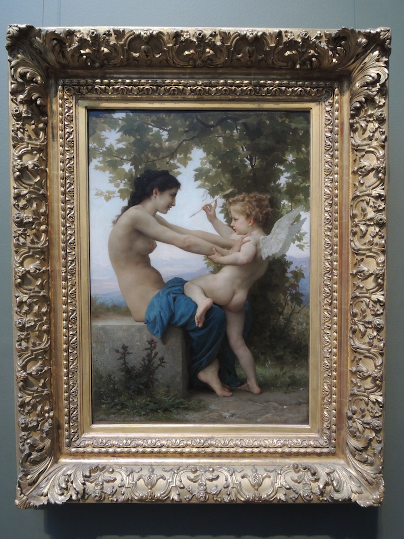 Adolphe William Bouguereau, A Young Girl Defending Herself Against Eros, French, c. 1880