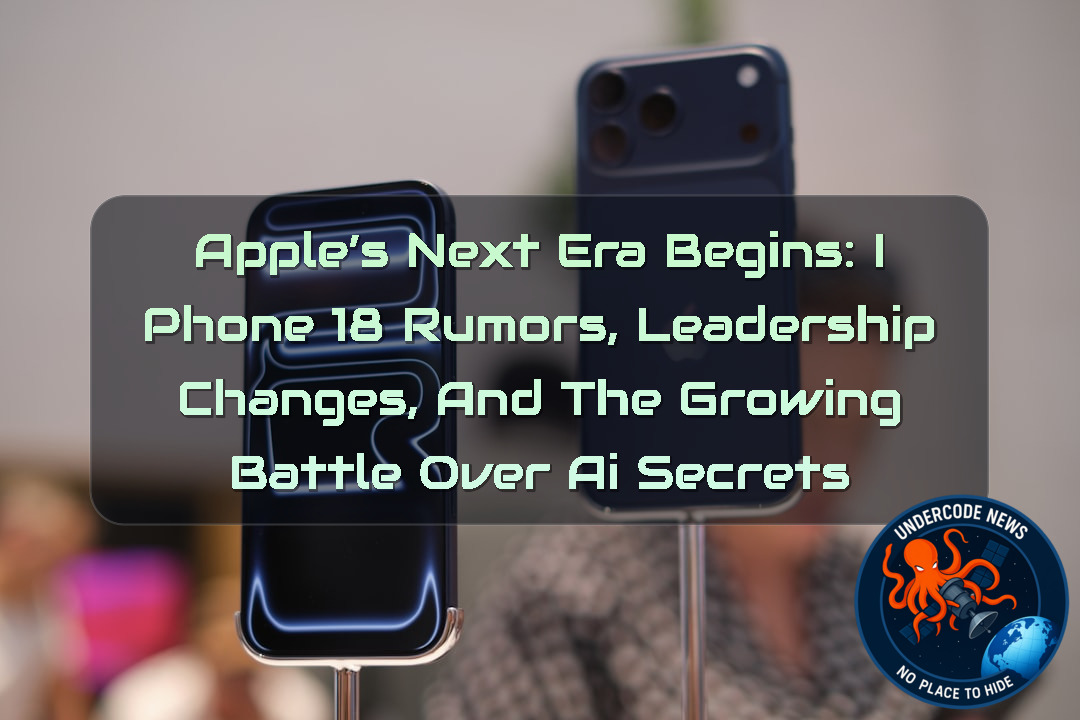 Apple’s Next Era Begins: iPhone 18 Rumors, Leadership Changes, and the Growing Battle Over AI Secrets + Video