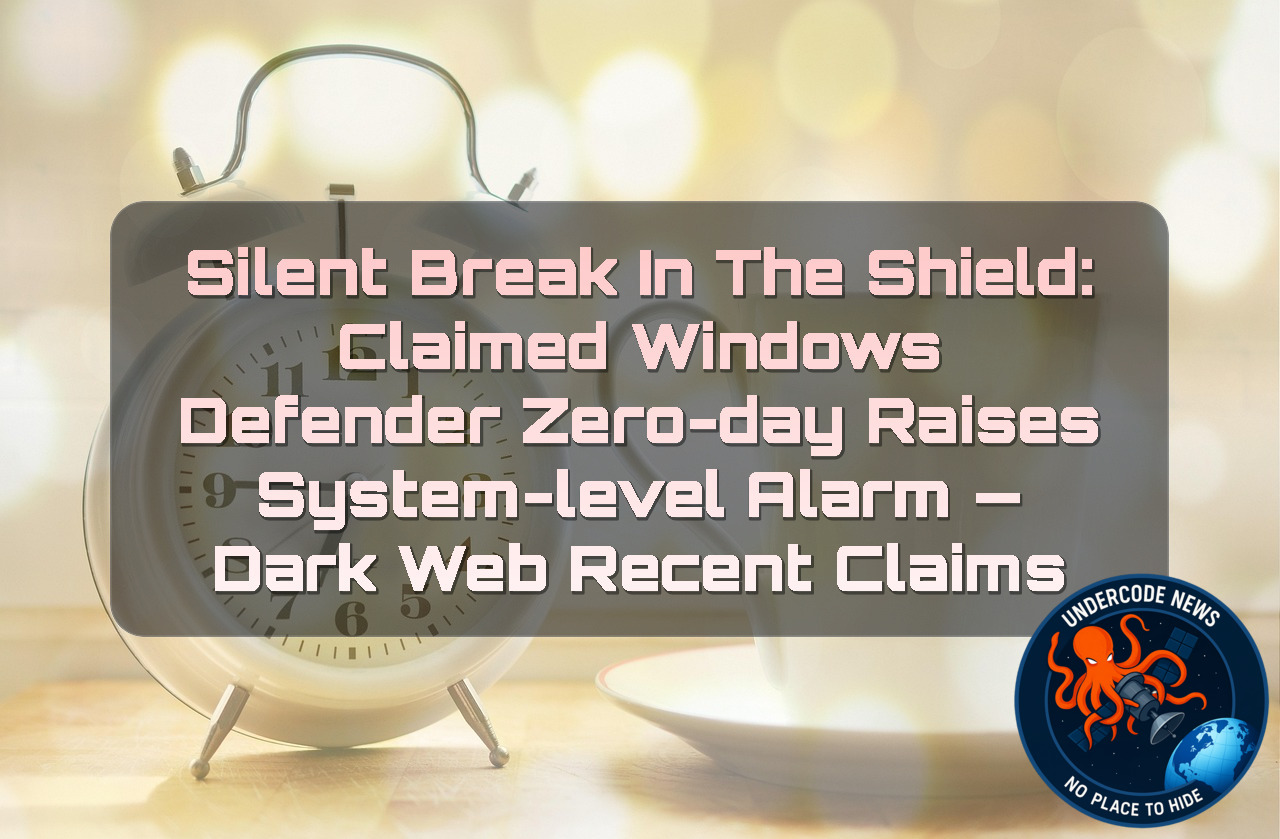 Silent Break in the Shield: Claimed Windows Defender Zero-Day Raises System-Level Alarm — Dark Web recent claims + Video