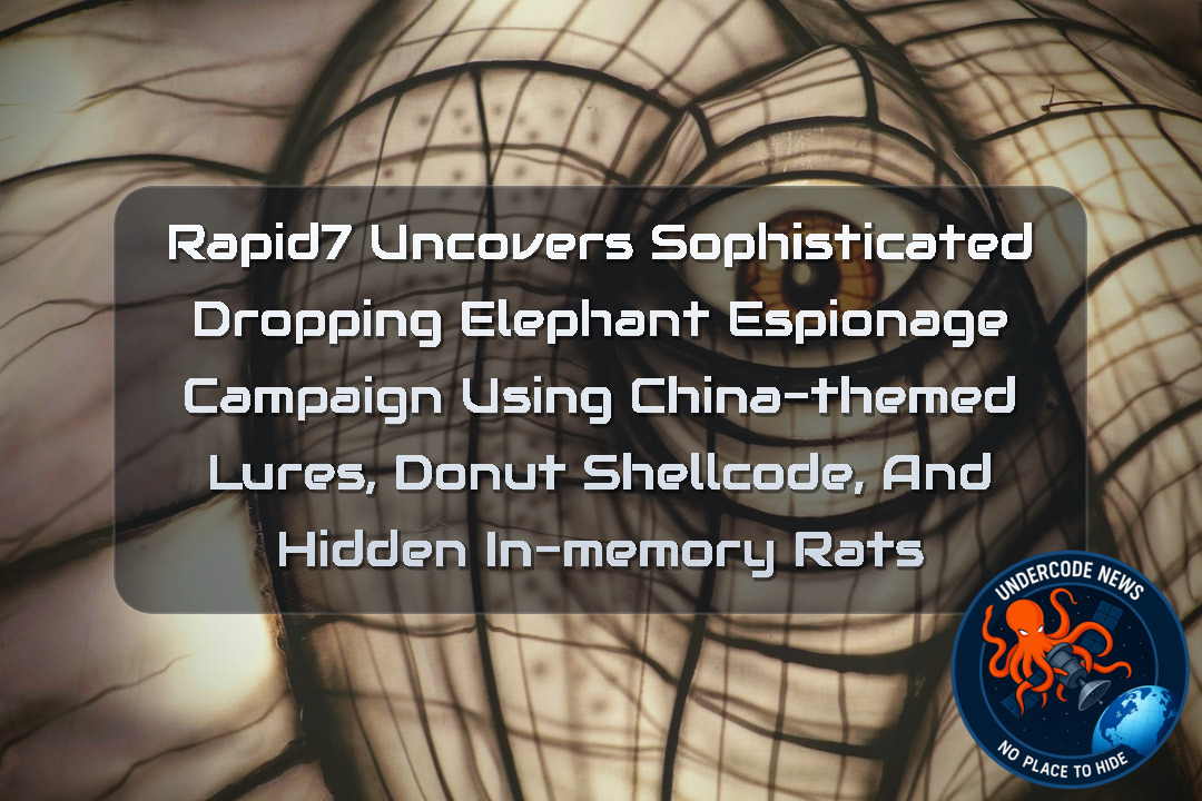 Rapid7 Uncovers Sophisticated Dropping Elephant Espionage Campaign Using China-Themed Lures, Donut Shellcode, and Hidden In-Memory RATs + Video
