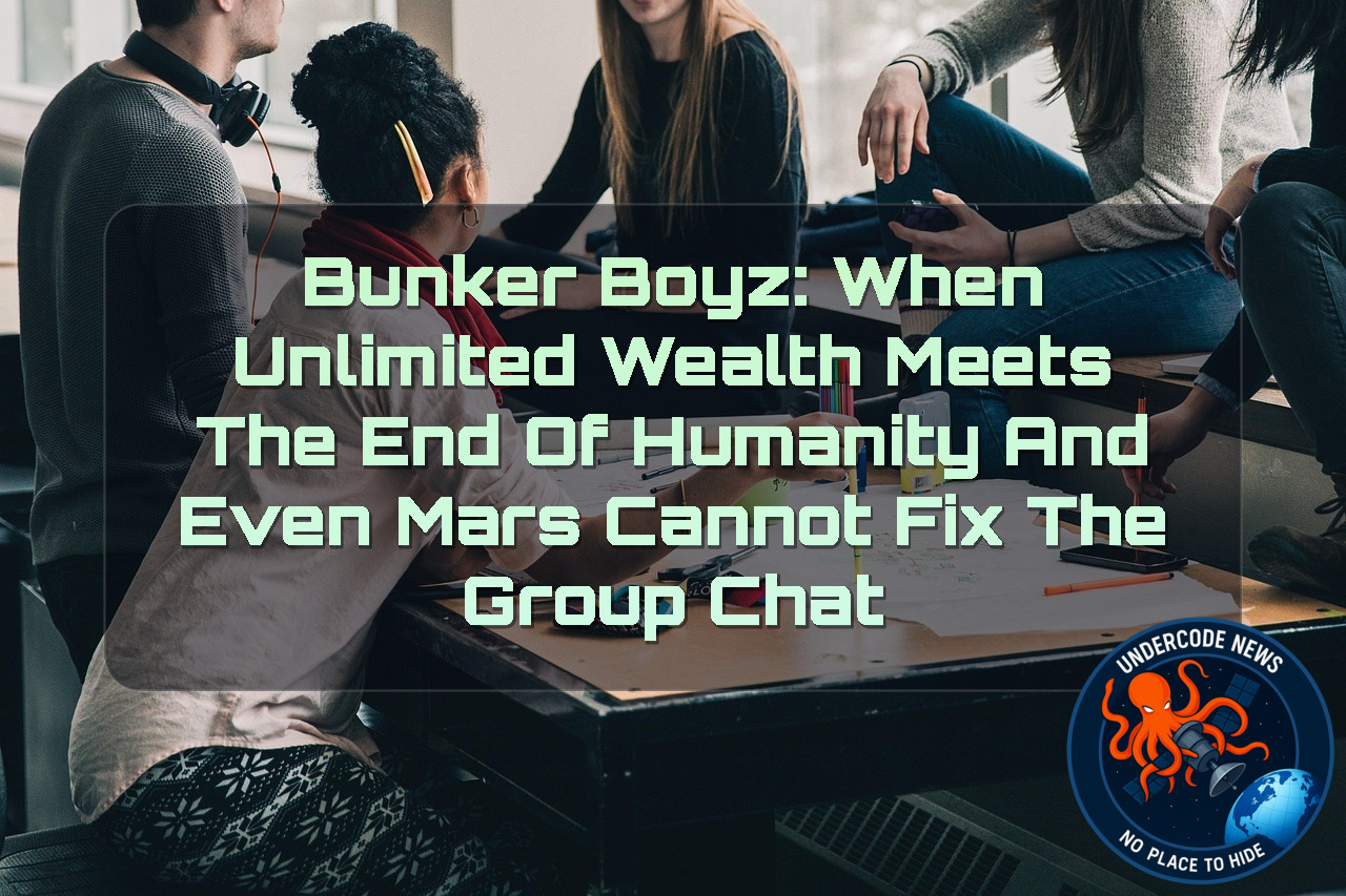 Bunker Boyz: When Unlimited Wealth Meets the End of Humanity and Even Mars Cannot Fix the Group Chat + Video