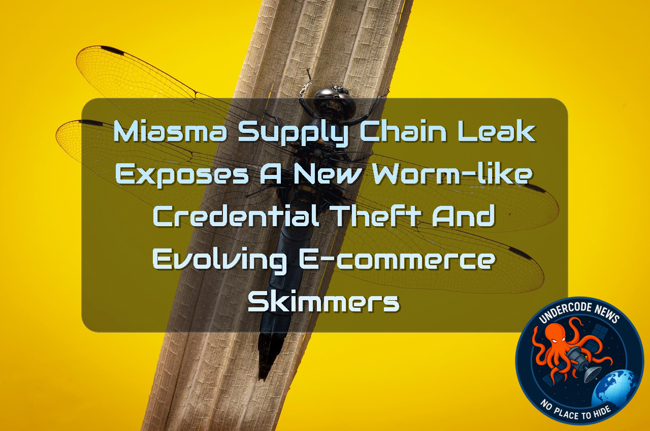 Miasma Supply Chain Leak Exposes a New Worm-Like Credential Theft and Evolving E-Commerce Skimmers + Video
