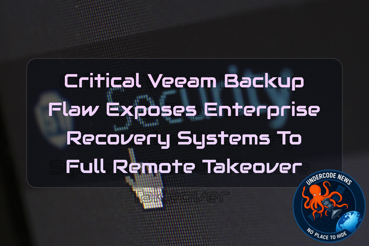 Critical Veeam Backup Flaw Exposes Enterprise Recovery Systems to Full Remote Takeover + Video