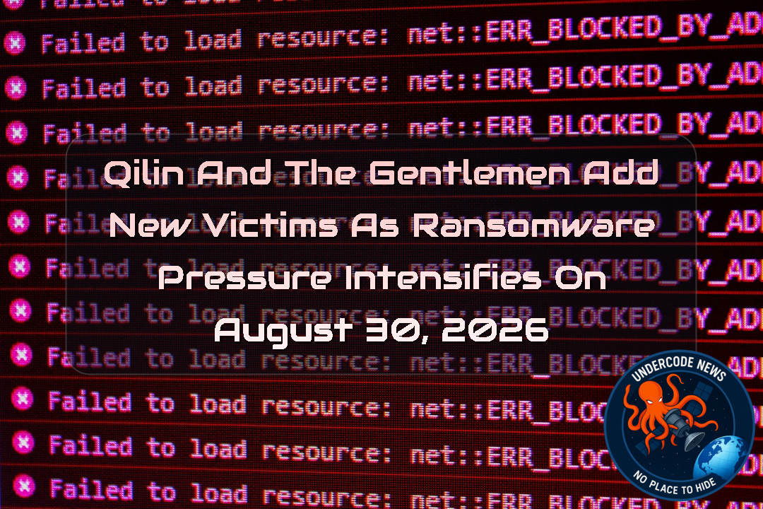 Qilin and The Gentlemen Add New Victims as Ransomware Pressure Intensifies on August 30, 2026 + Video