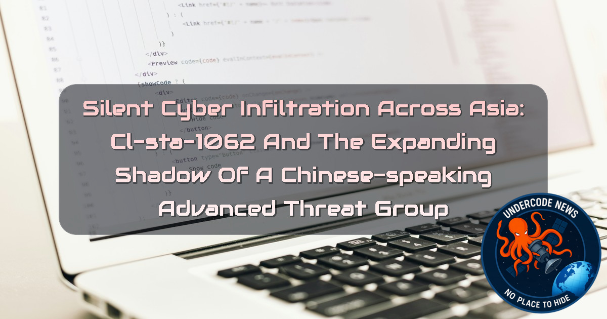 Silent Cyber Infiltration Across Asia: CL-STA-1062 and the Expanding Shadow of a Chinese-Speaking Advanced Threat Group + Video