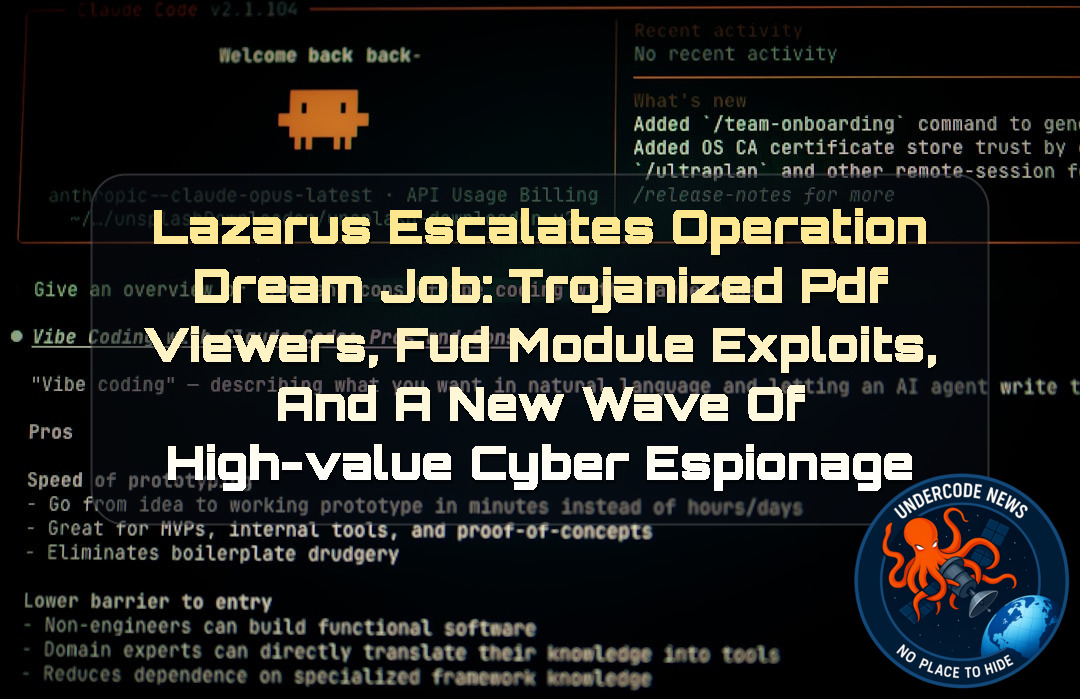 Lazarus Escalates Operation Dream Job: Trojanized PDF Viewers, FudModule Exploits, and a New Wave of High-Value Cyber Espionage + Video