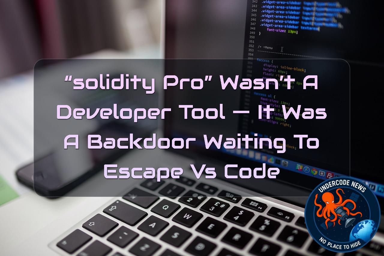 “Solidity Pro” Wasn’t a Developer Tool — It Was a Backdoor Waiting to Escape VS Code