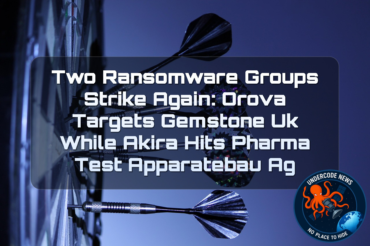 Two Ransomware Groups Strike Again: Orova Targets Gemstone UK While Akira Hits Pharma Test Apparatebau AG + Video