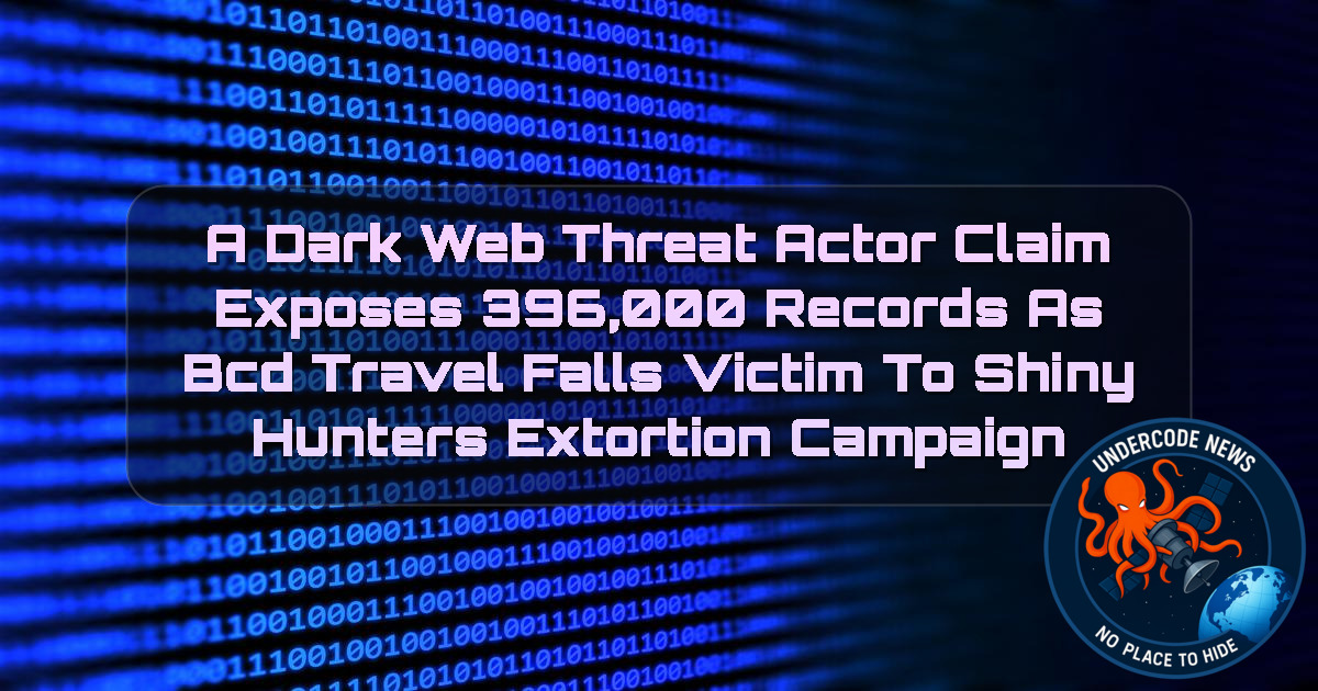 A DarkWeb Threat Actor Claim Exposes 396,000 Records as BCD Travel Falls Victim to ShinyHunters Extortion Campaign + Video