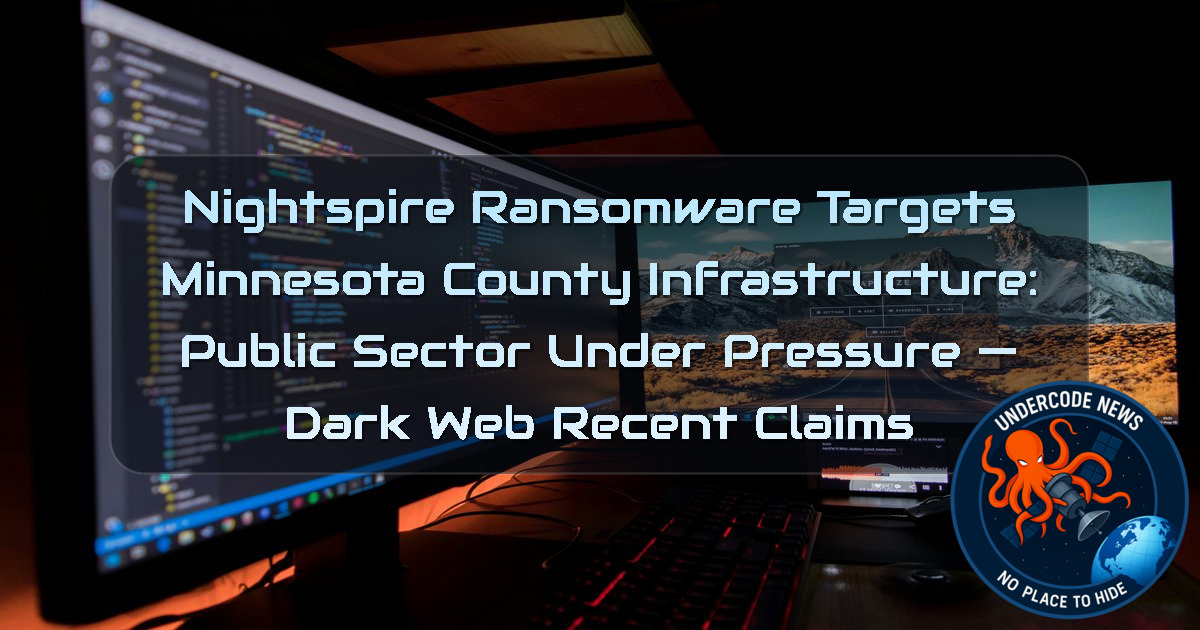 Nightspire Ransomware Targets Minnesota County Infrastructure: Public Sector Under Pressure — Dark Web Recent Claims + Video