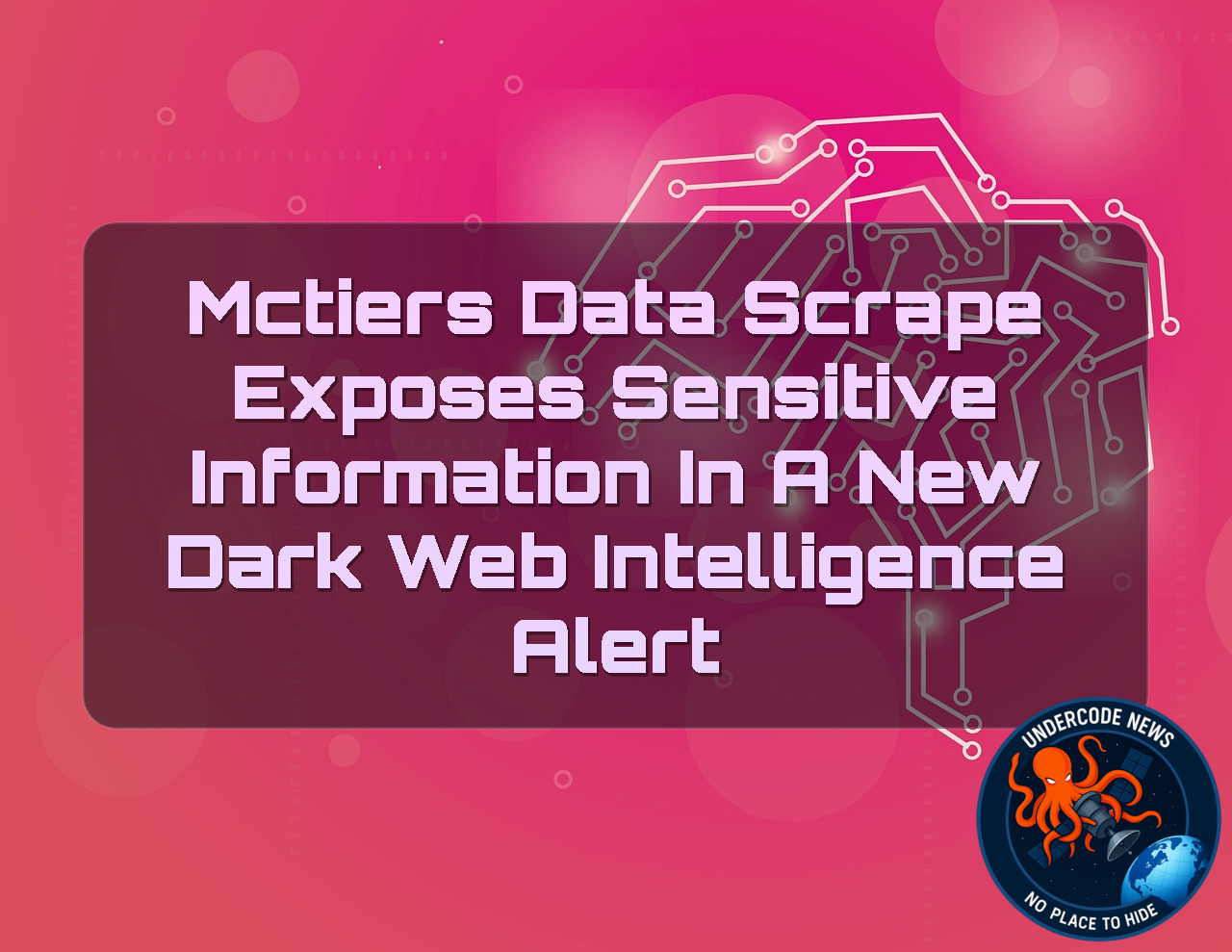 MCTiers Data Scrape Exposes Sensitive Information in a New Dark Web Intelligence Alert + Video
