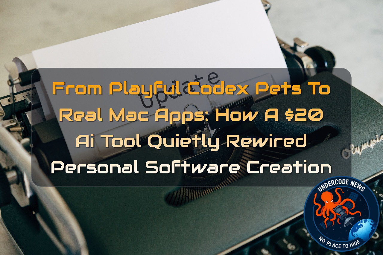 From Playful Codex Pets to Real Mac Apps: How a 0 AI Tool Quietly Rewired Personal Software Creation + Video
