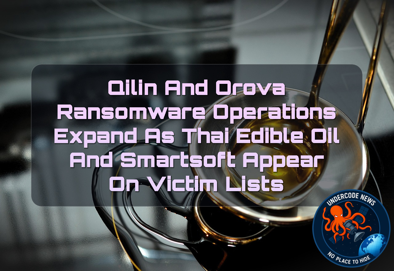 Qilin and Orova Ransomware Operations Expand as Thai Edible Oil and Smartsoft Appear on Victim Lists + Video