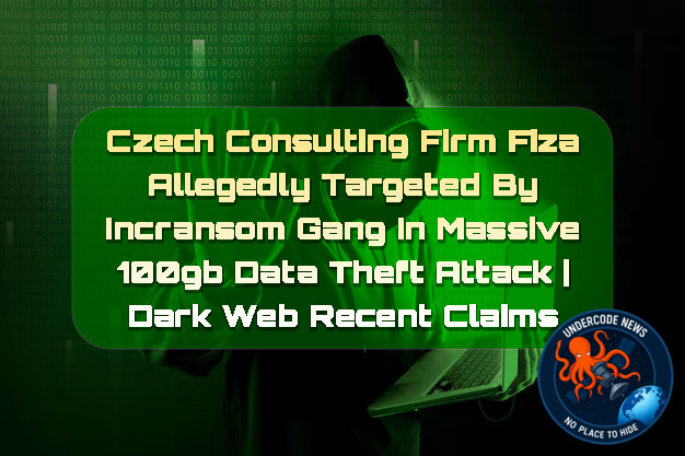 Czech Consulting Firm FIZA Allegedly Targeted by Incransom Gang in Massive 100GB Data Theft Attack | Dark Web Recent Claims + Video