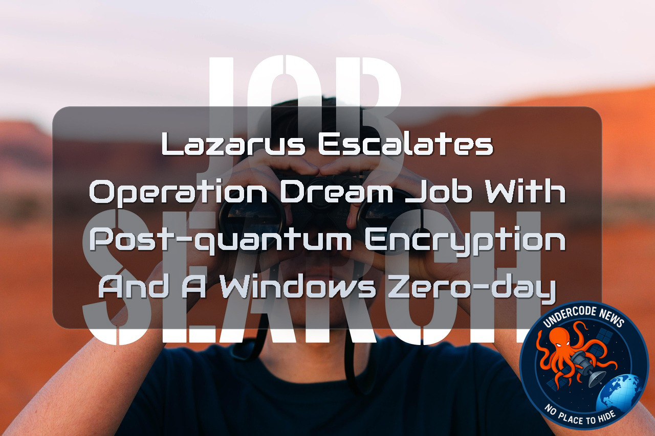 Lazarus Escalates Operation Dream Job With Post-Quantum Encryption and a Windows Zero-Day
