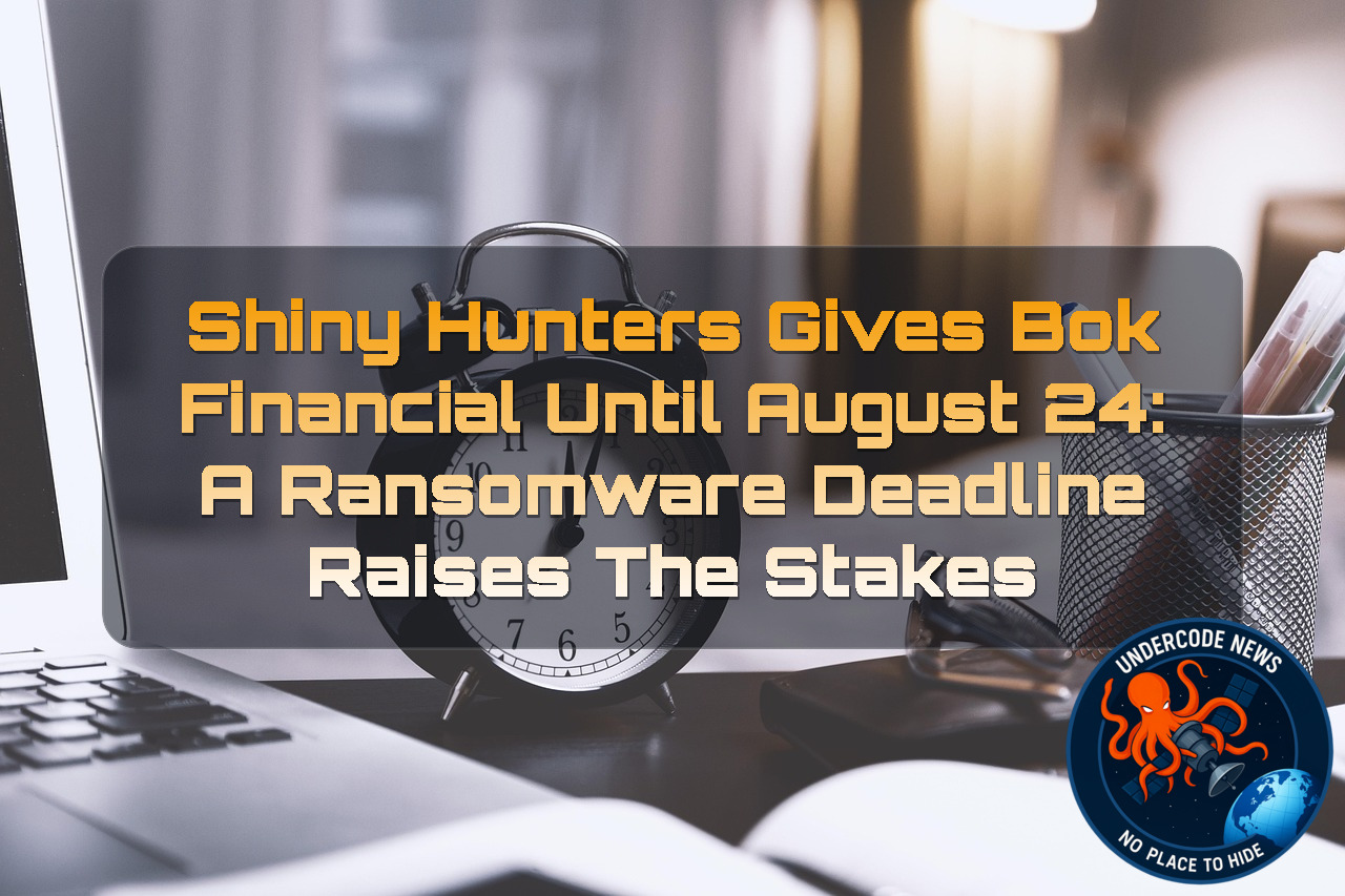 ShinyHunters Gives BOK Financial Until August 24: A Ransomware Deadline Raises the Stakes + Video