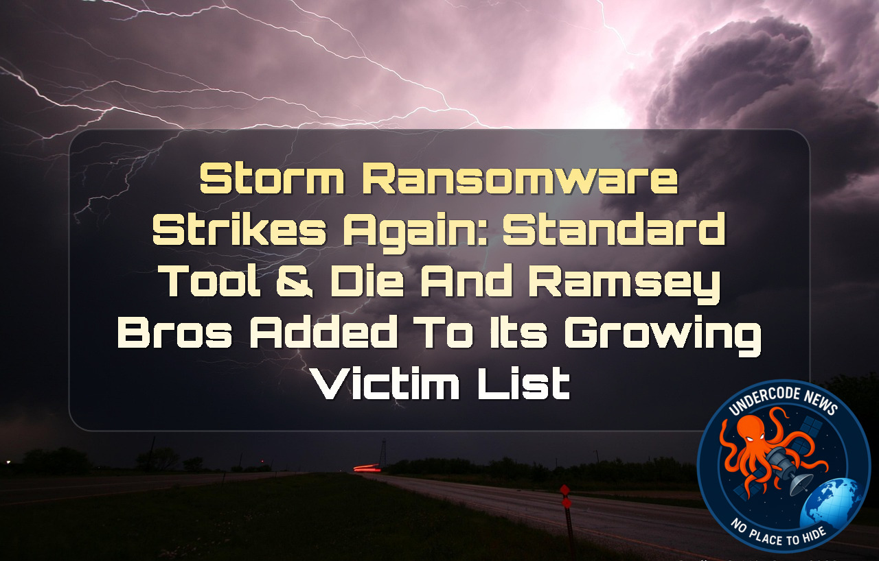 Storm Ransomware Strikes Again: Standard Tool & Die and Ramsey Bros Added to Its Growing Victim List + Video