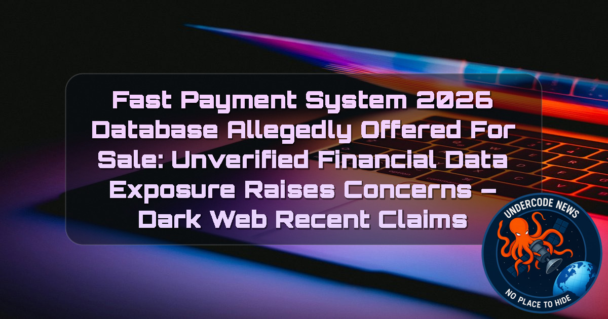 Fast Payment System 2026 Database Allegedly Offered for Sale: Unverified Financial Data Exposure Raises Concerns – Dark Web Recent Claims + Video