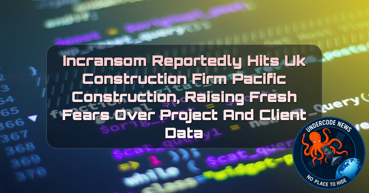Incransom Reportedly Hits UK Construction Firm Pacific Construction, Raising Fresh Fears Over Project and Client Data + Video