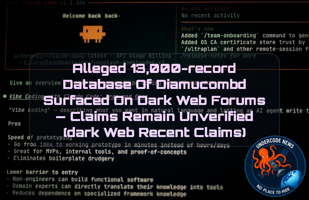 Alleged 13,000-Record Database of Diamucombd Surfaced on Dark Web Forums — Claims Remain Unverified (Dark Web recent claims) + Video