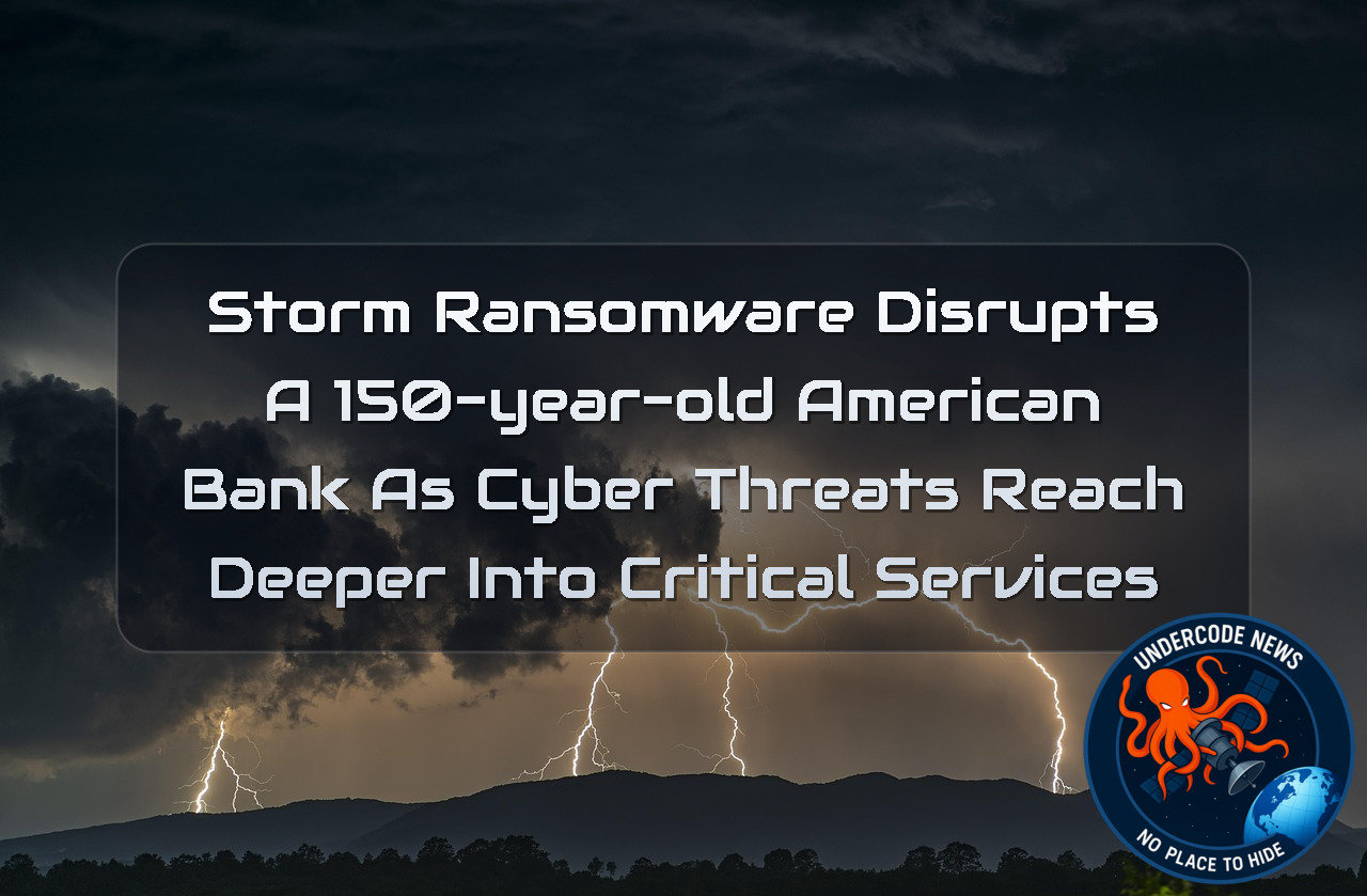 Storm Ransomware Disrupts a 150-Year-Old American Bank as Cyber Threats Reach Deeper Into Critical Services + Video