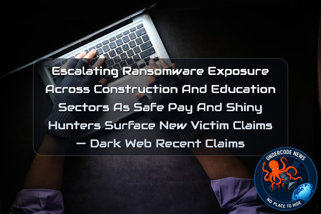Escalating Ransomware Exposure Across Construction and Education Sectors as SafePay and ShinyHunters Surface New Victim Claims — Dark Web recent claims + Video