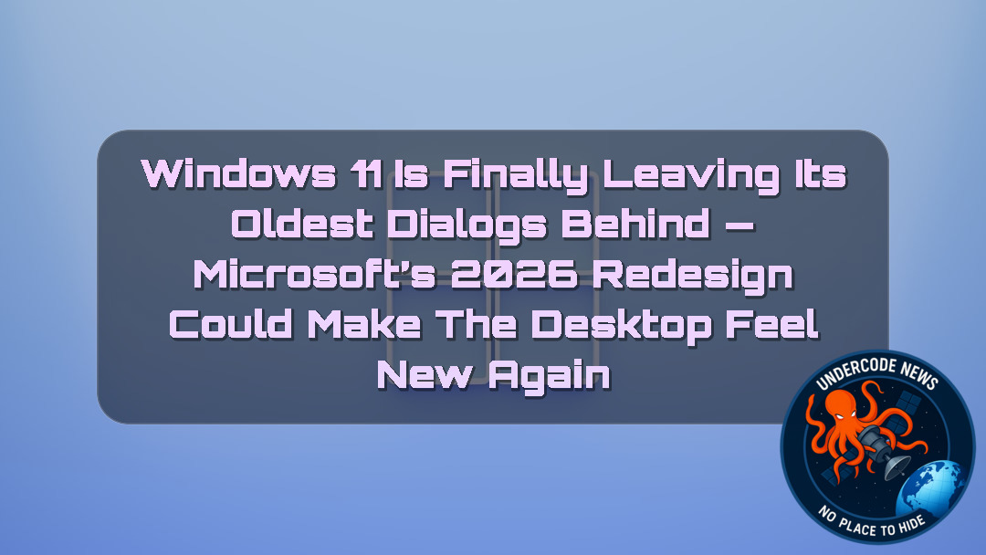 Windows 11 Is Finally Leaving Its Oldest Dialogs Behind — Microsoft’s 2026 Redesign Could Make the Desktop Feel New Again