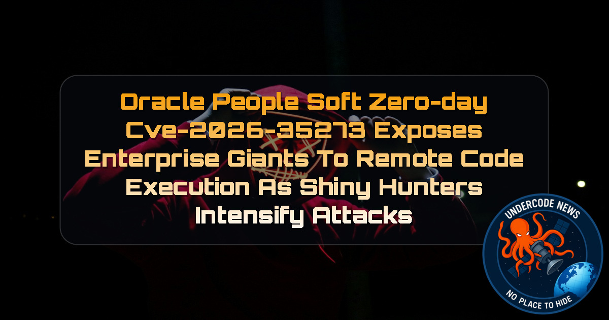 Oracle PeopleSoft Zero-Day CVE-2026-35273 Exposes Enterprise Giants to Remote Code Execution as ShinyHunters Intensify Attacks + Video