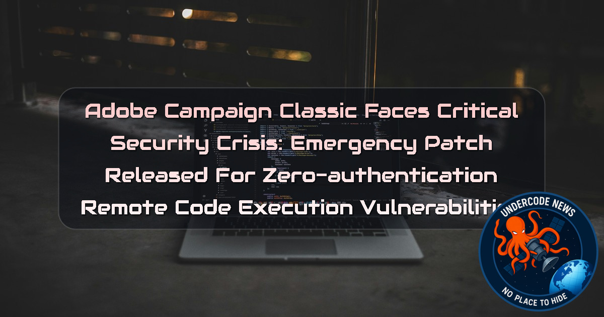 Adobe Campaign Classic Faces Critical Security Crisis: Emergency Patch Released for Zero-Authentication Remote Code Execution Vulnerabilities