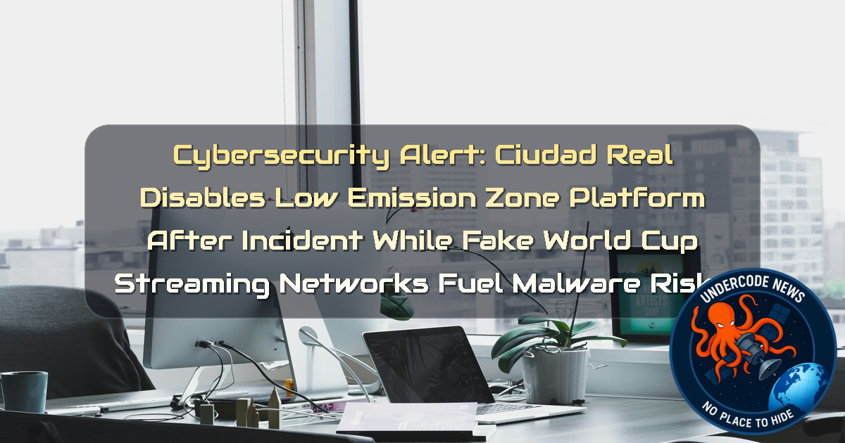 Cybersecurity Alert: Ciudad Real Disables Low Emission Zone Platform After Incident While Fake World Cup Streaming Networks Fuel Malware Risks + Video
