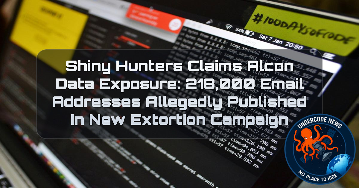 ShinyHunters Claims Alcon Data Exposure: 218,000 Email Addresses Allegedly Published in New Extortion Campaign + Video