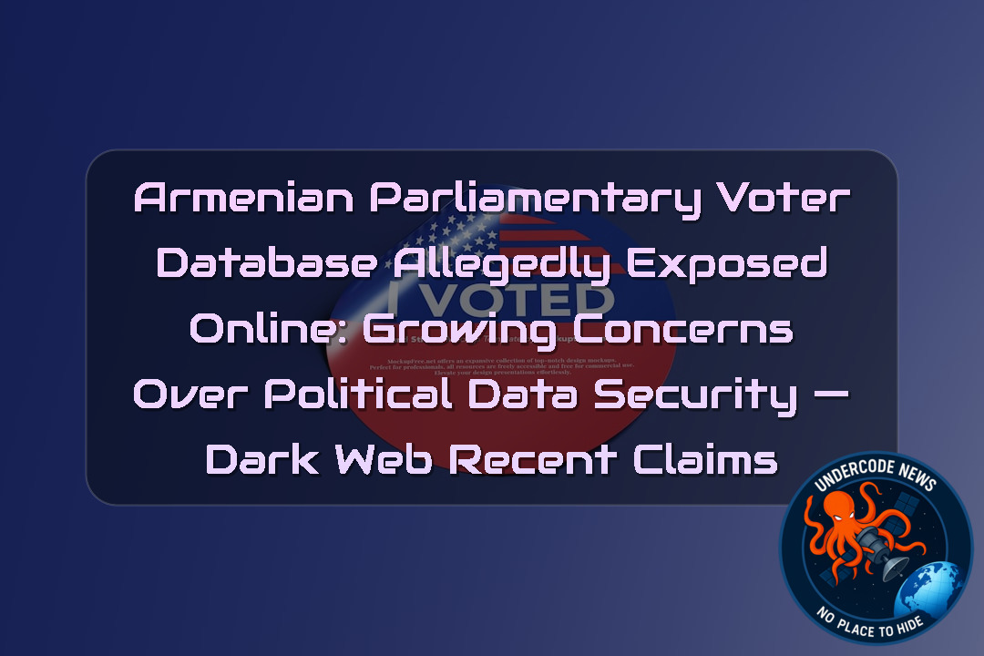 Armenian Parliamentary Voter Database Allegedly Exposed Online: Growing Concerns Over Political Data Security — Dark Web Recent Claims + Video