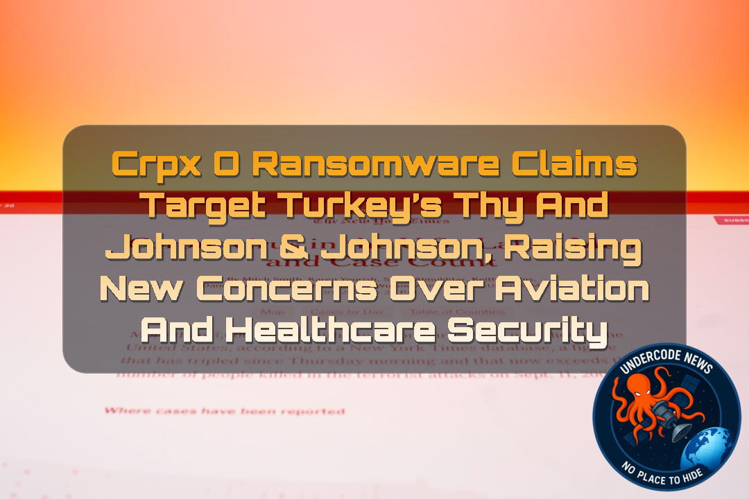 CRPxO Ransomware Claims Target Turkey’s THY and Johnson & Johnson, Raising New Concerns Over Aviation and Healthcare Security + Video