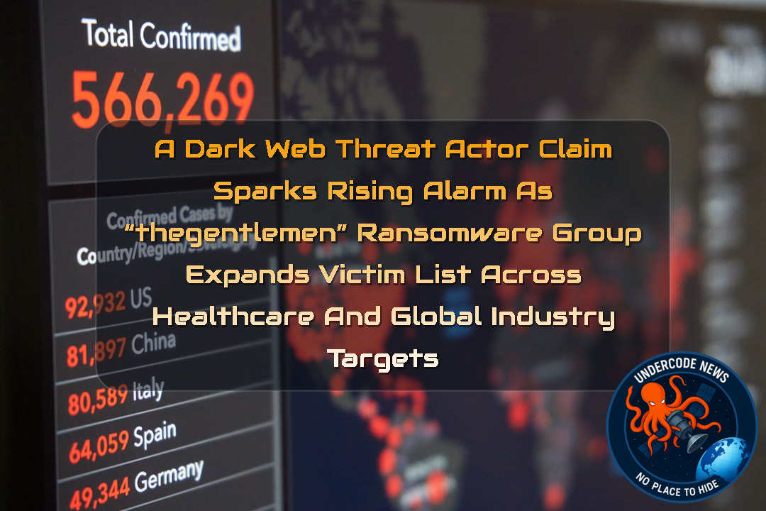 a DarkWeb threat actor Claim Sparks Rising Alarm as “thegentlemen” Ransomware Group Expands Victim List Across Healthcare and Global Industry Targets