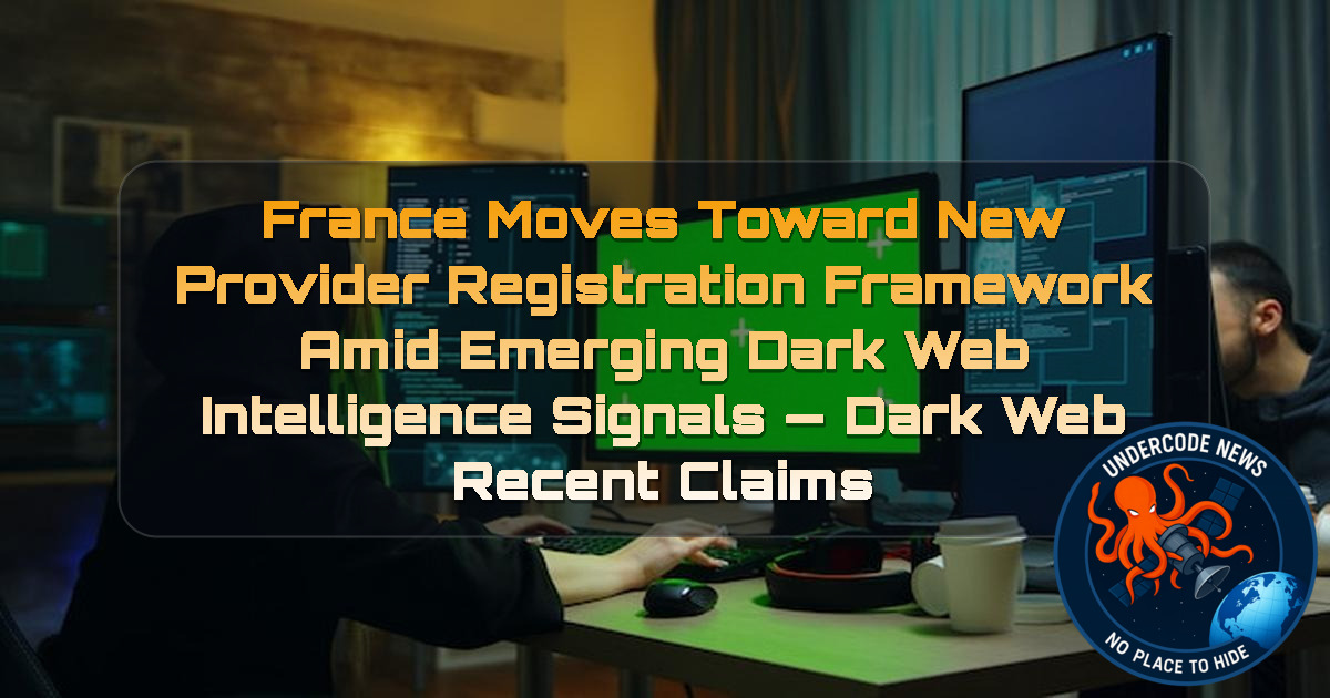France Moves Toward New Provider Registration Framework Amid Emerging Dark Web Intelligence Signals — Dark Web recent claims + Video