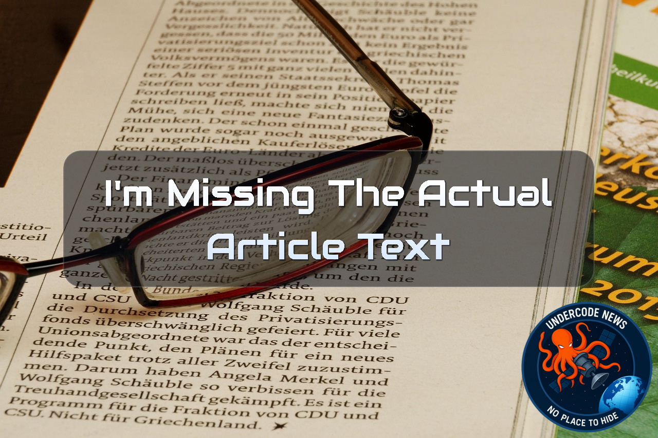 I’m missing the actual article text + Video