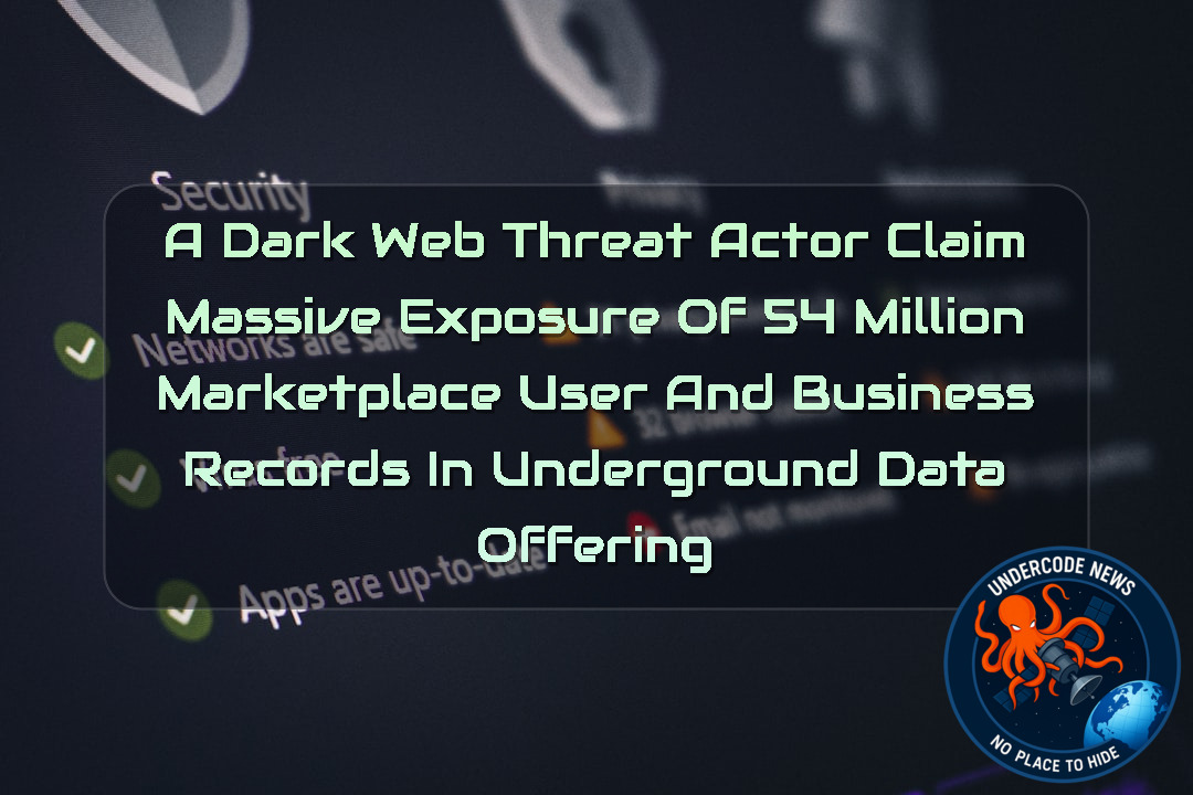 a DarkWeb threat actor Claim Massive Exposure of 54 Million Marketplace User and Business Records in Underground Data Offering + Video