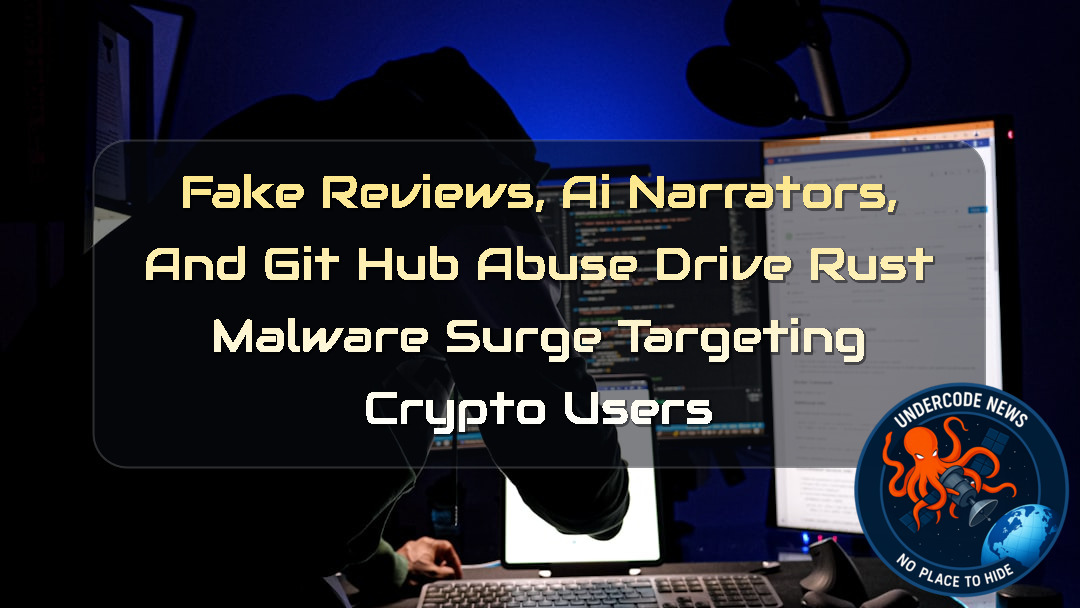 Fake Reviews, AI Narrators, and GitHub Abuse Drive Rust Malware Surge Targeting Crypto Users + Video