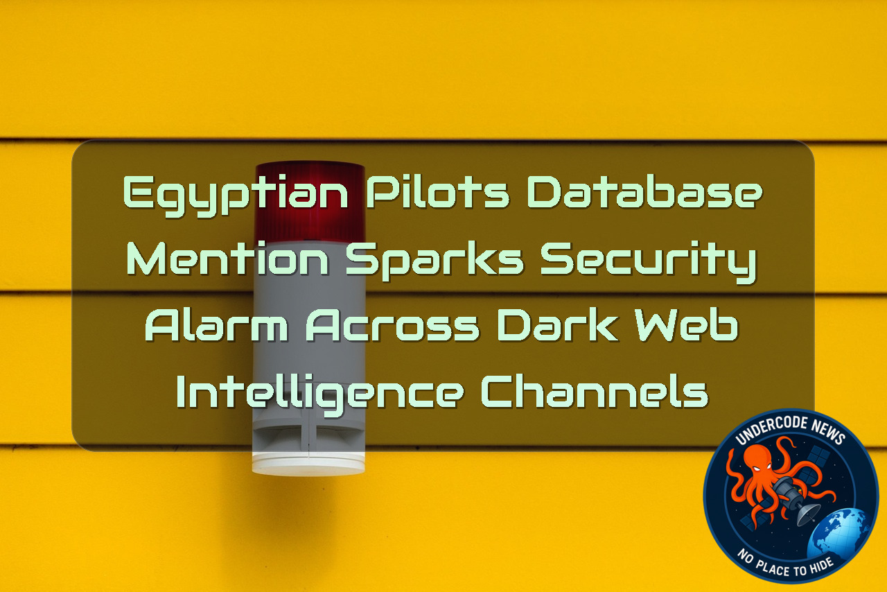 Egyptian Pilots Database Mention Sparks Security Alarm Across Dark Web Intelligence Channels + Video