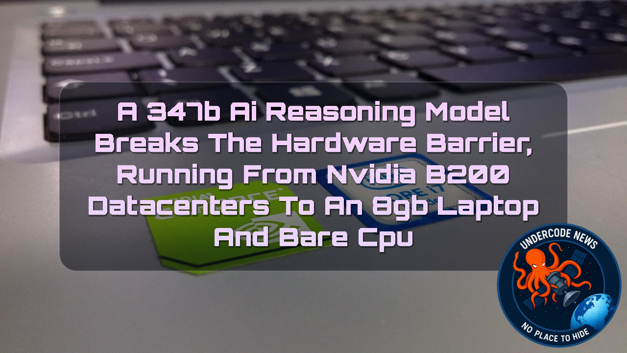 A 347B AI Reasoning Model Breaks the Hardware Barrier, Running From NVIDIA B200 Datacenters to an 8GB Laptop and Bare CPU + Video